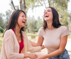 Women laughing